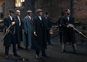 Peaky Blinders gang in Stanley Dock